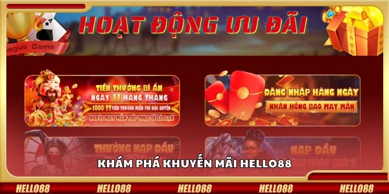 Khám phá khuyến mãi Hello88