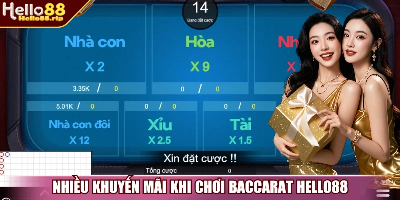 Nhiều khuyến mãi khi chơi Baccarat live casino