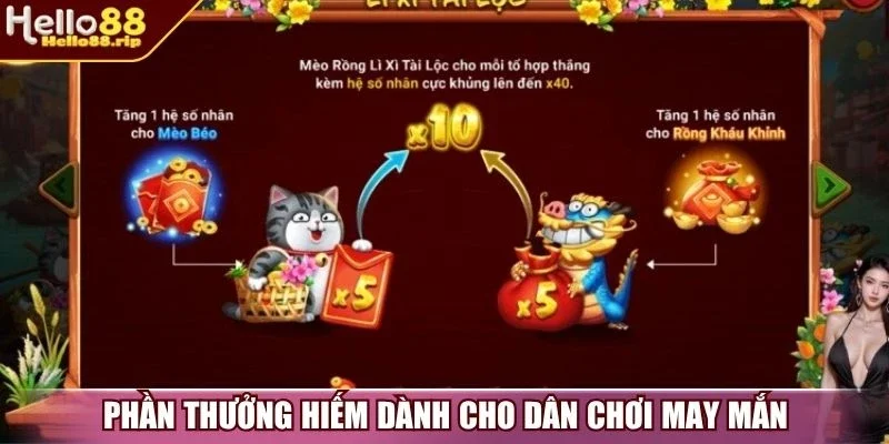 Phần thưởng hiếm dành cho dân chơi may mắn