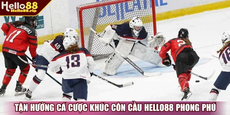 Tận hưởng cá cược khúc côn cầu Hello88 phong phú